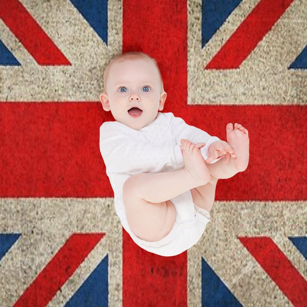 Old And Worn Distressed Vintage Union Jack Flag Compact Throw Blanket