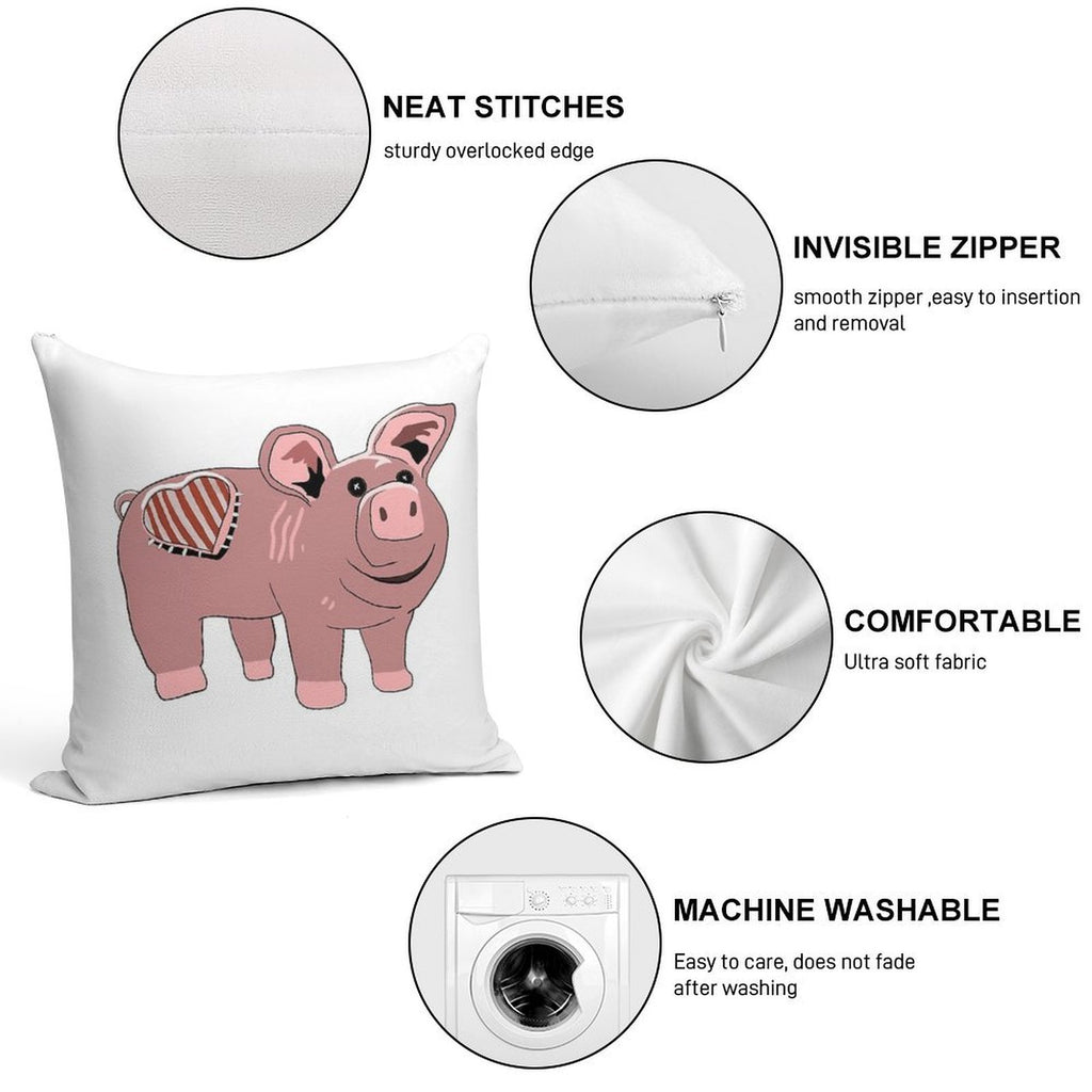 Slumberland Pig Plush Soft Anti-Pilling Throw Pillow