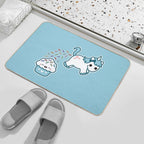 Sprinkle Poo Blue  Long-Lasting Bath Mat