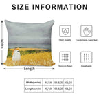 There's A Ghost in The Wheat Field Again... Soft Luxury Feel Throw Pillow