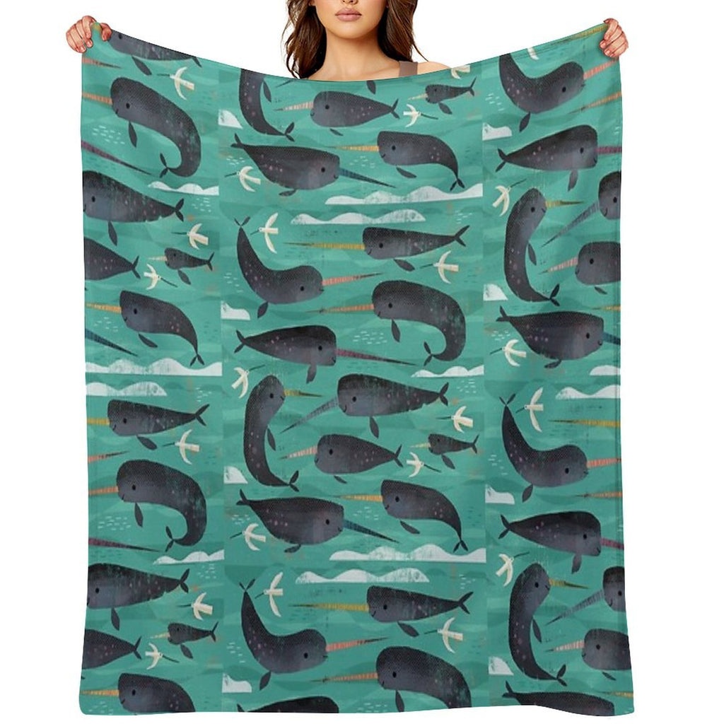 Narwhals And Narbirds Premium Throw Blanket