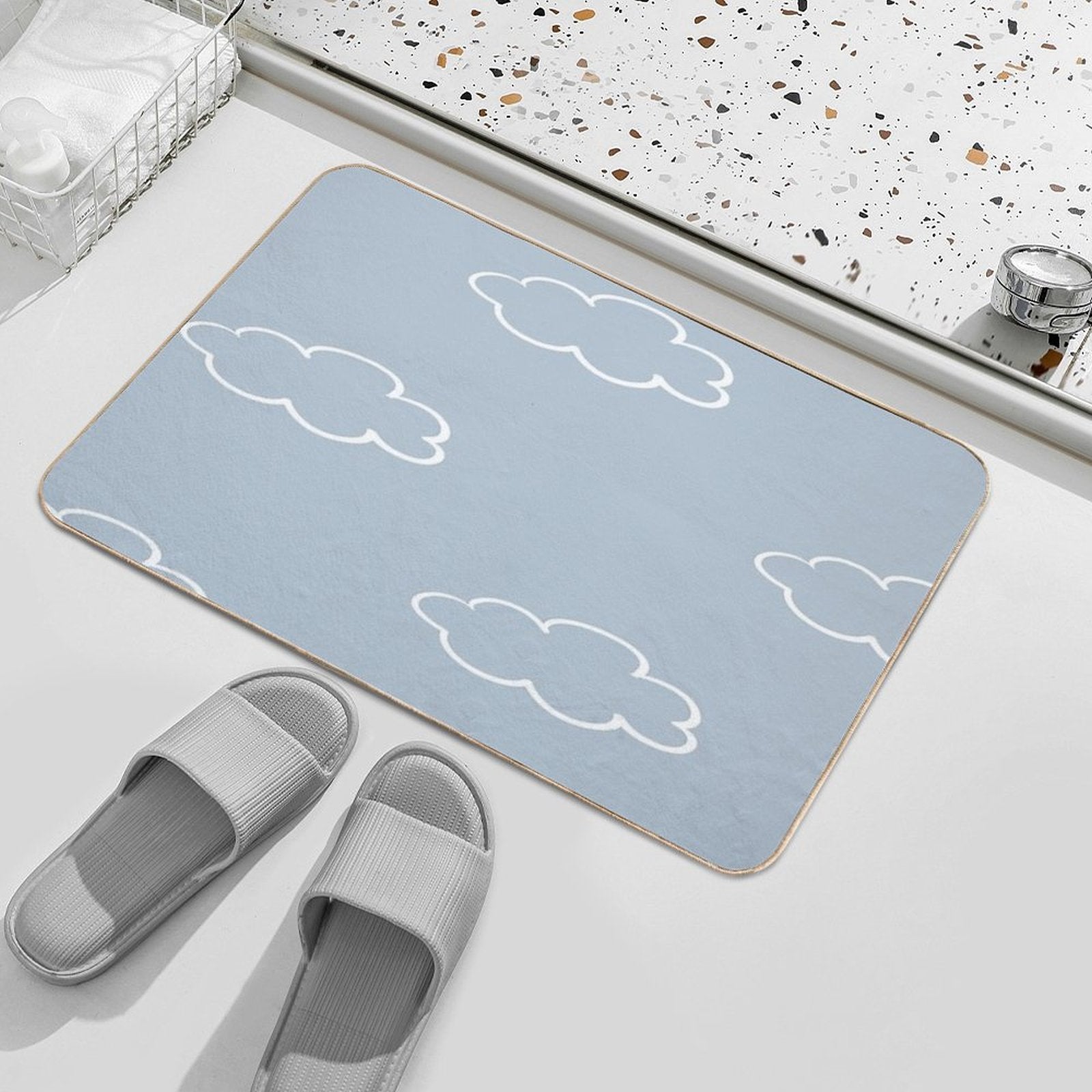 Clouds  Easy Maintenance Bath Mat
