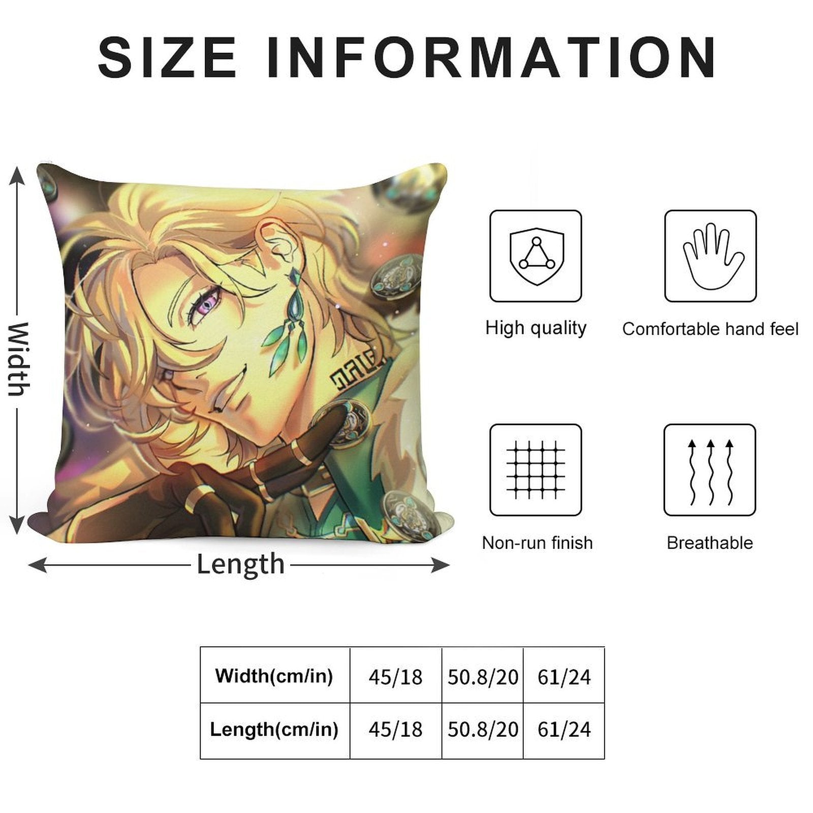 Aventurine Soft Durable Construction Throw Pillow