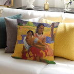 'Nafea Faa Ipoipo' - Paul Gauguin Soft Anti-Pilling Throw Pillow