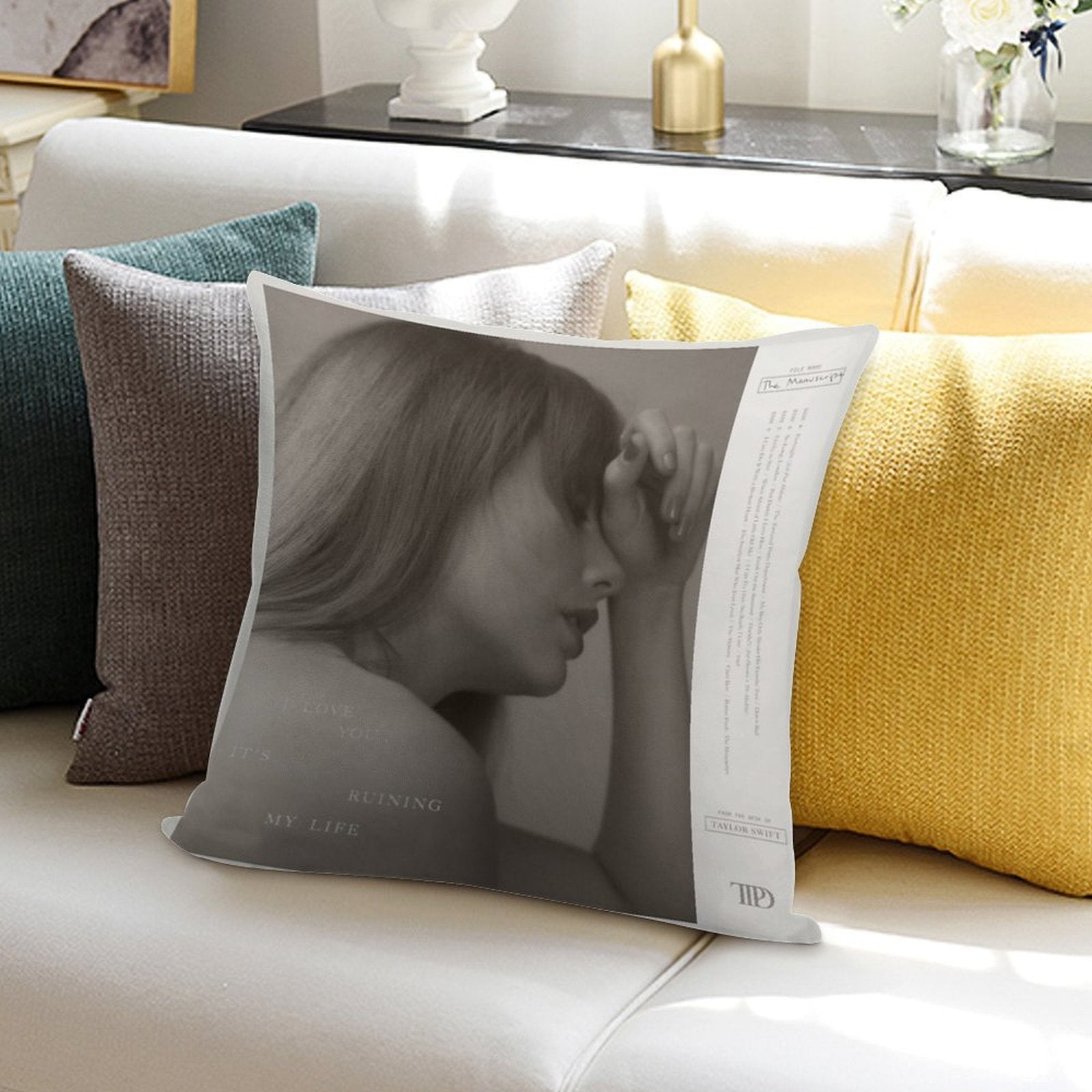The Tortured Poets Department Soft Shrink-Resistant Throw Pillow