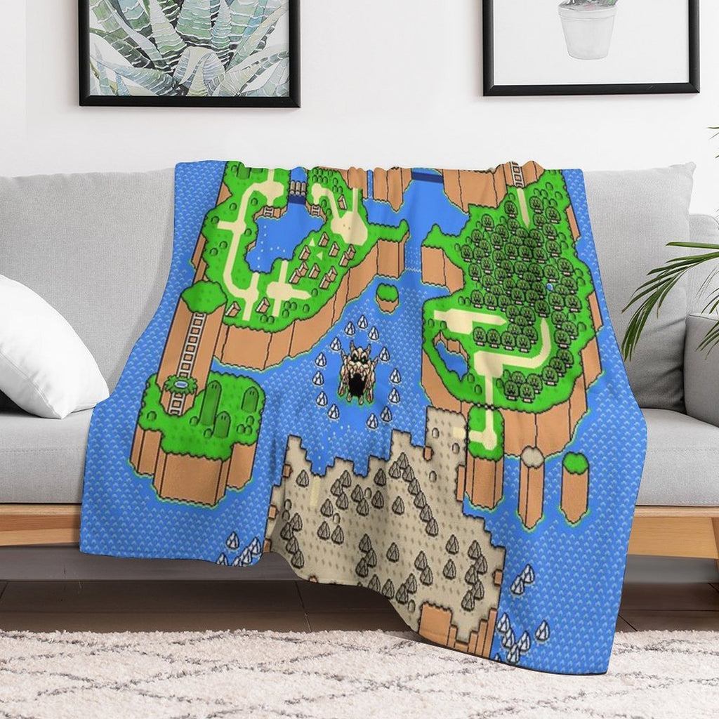 Super World Map Sustainable Throw Blanket