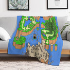 Super World Map Sustainable Throw Blanket