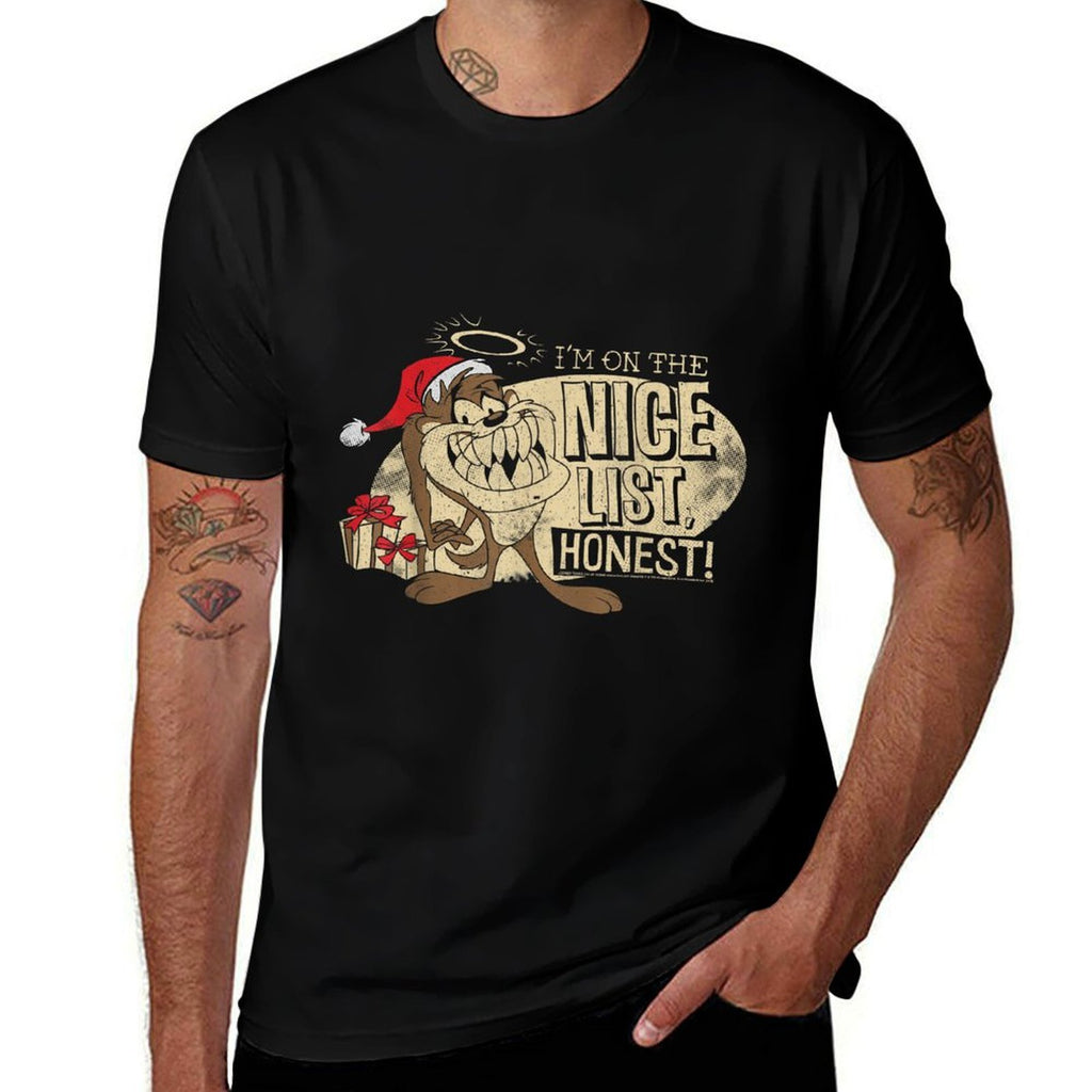 Looney Tunes Christmas Taz Im On The Nice List Honest  Eco-friendly Material T-Shirt