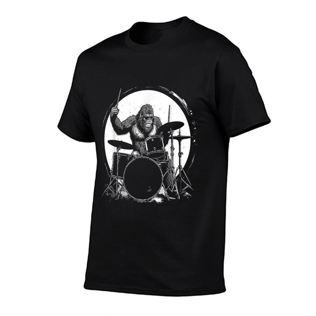 Drummer Bigfoot Playing Drums Funny Sasquatch Drumming  Quick-drying T-Shirt
