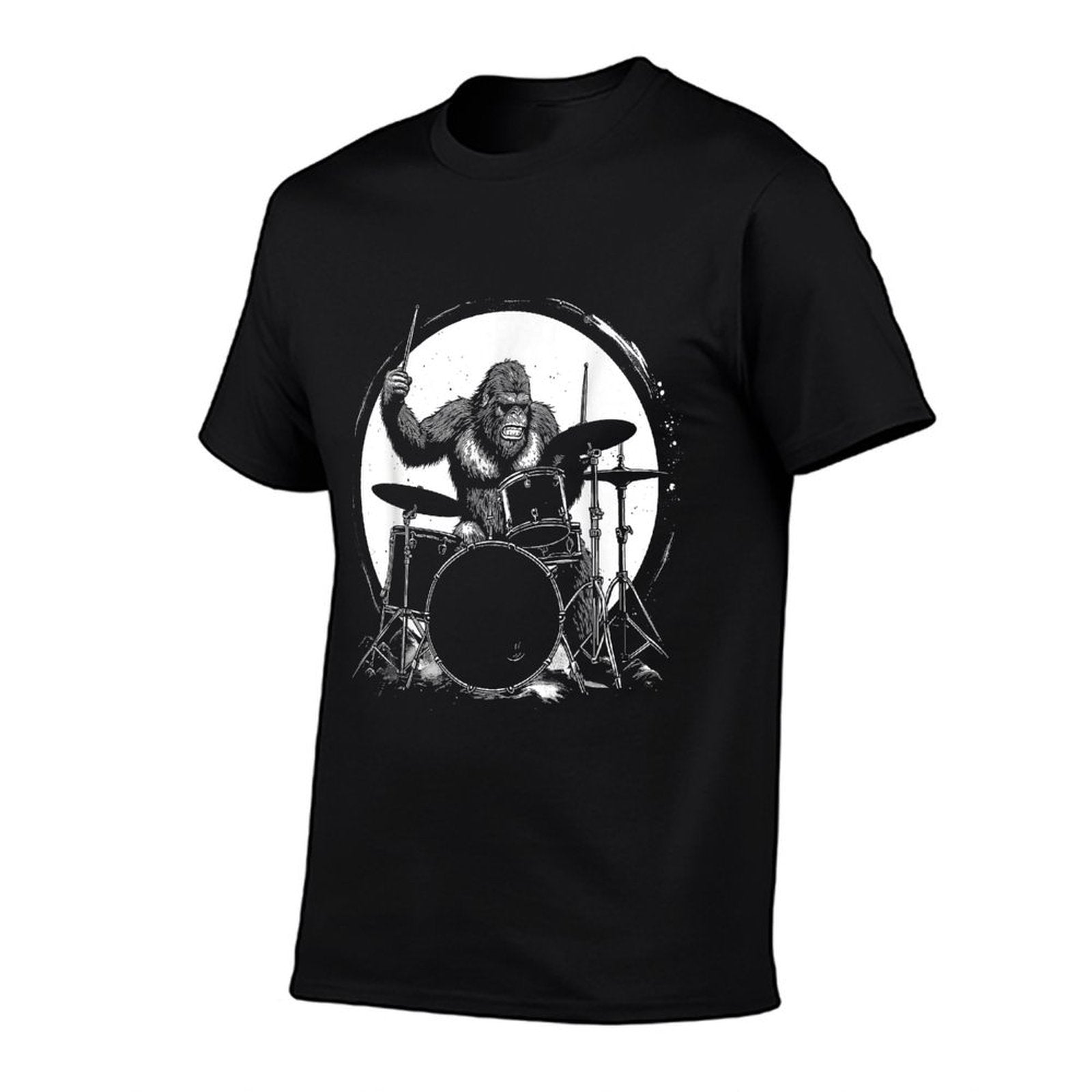 Drummer Bigfoot Playing Drums Funny Sasquatch Drumming  Quick-drying T-Shirt