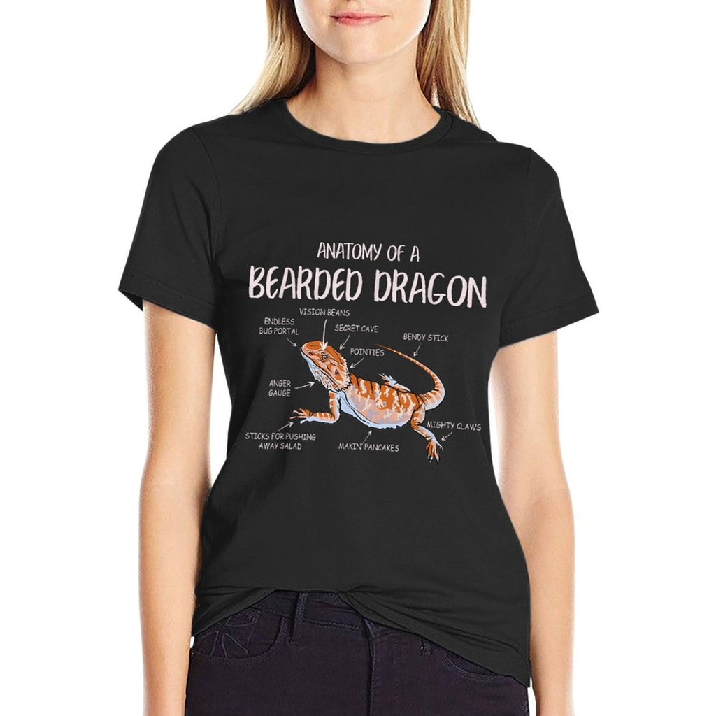 Anatomy Of A Bearded Dragon Pet Reptile Lizard Lovers Funny  Vintage-inspired T-Shirt