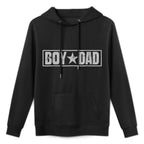 Retro Dad Of Boy Est. 2025 Logo Father Boys To Be 2025 Daddy Cotton-Polyester Blend Hoodie