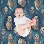 Cute Seal Pattern Versatility Throw Blanket