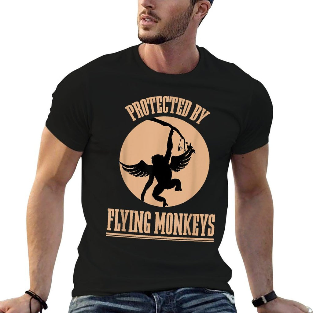 Protected Wizard of OZ Wicked Witch Get My Flying Monkeys  Rolled Sleeves T-Shirt