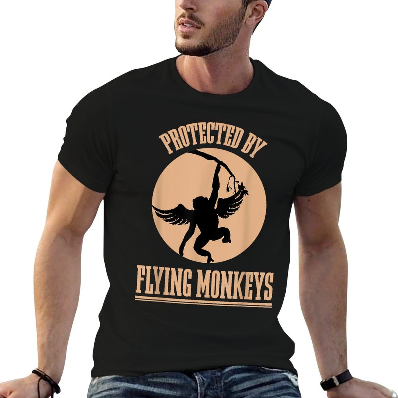 Protected Wizard of OZ Wicked Witch Get My Flying Monkeys  Rolled Sleeves T-Shirt