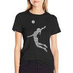 Volleyballn Girl Women Youth Player  Trendy Pattern T-Shirt