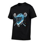 Lacrosse Ice Cream Drip Lax Boys Helmet Stick Youth Players  Slim-fit Cut T-Shirt