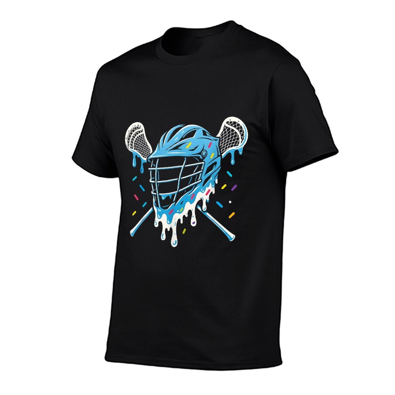 Lacrosse Ice Cream Drip Lax Boys Helmet Stick Youth Players  Slim-fit Cut T-Shirt