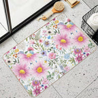 Delicate Flower Meadow  High-Traffic Bath Mat