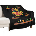 Burger Boss Pixel Art Eco-conscious Throw Blanket