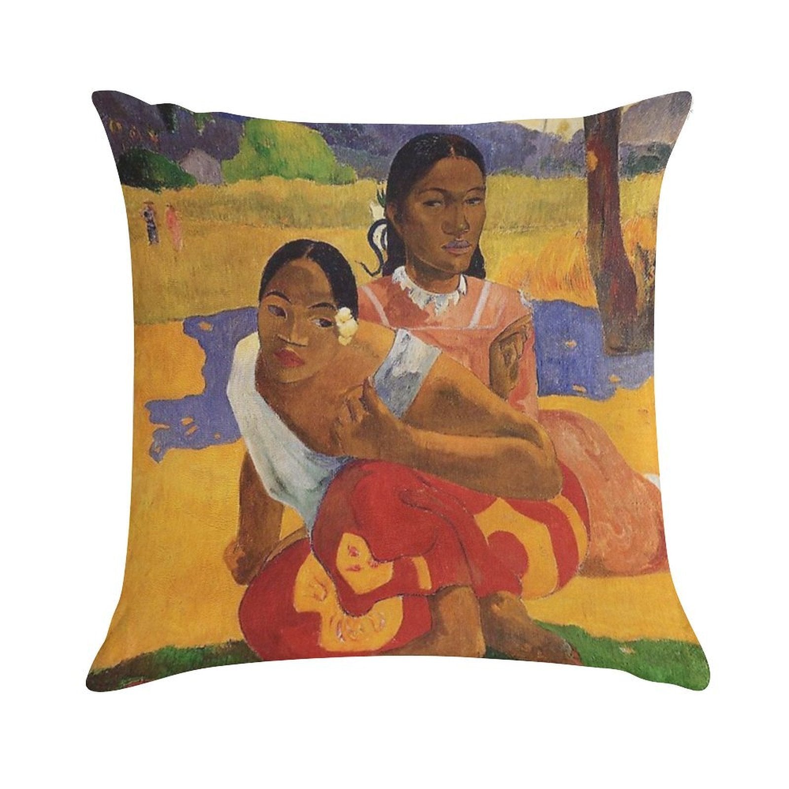 'Nafea Faa Ipoipo' - Paul Gauguin Soft Anti-Pilling Throw Pillow