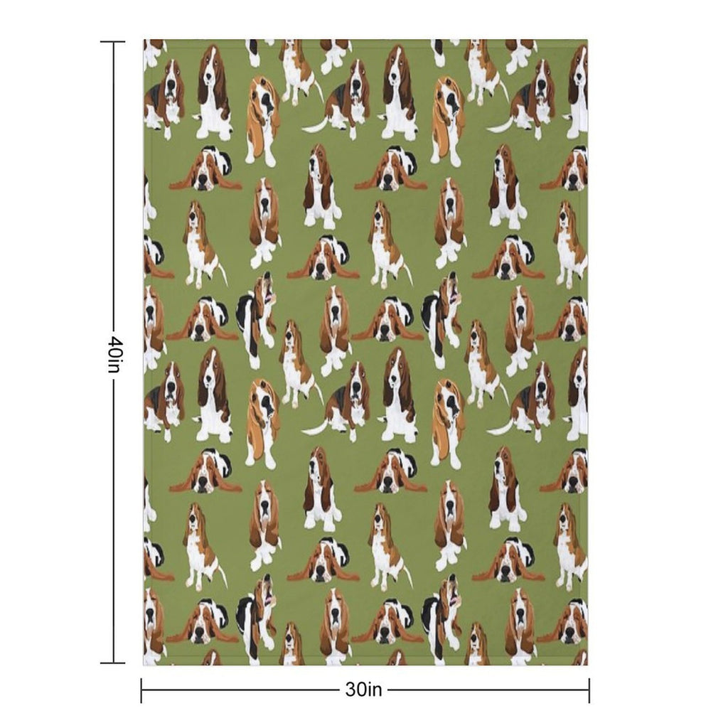 Basset Hound Eco-conscious Throw Blanket