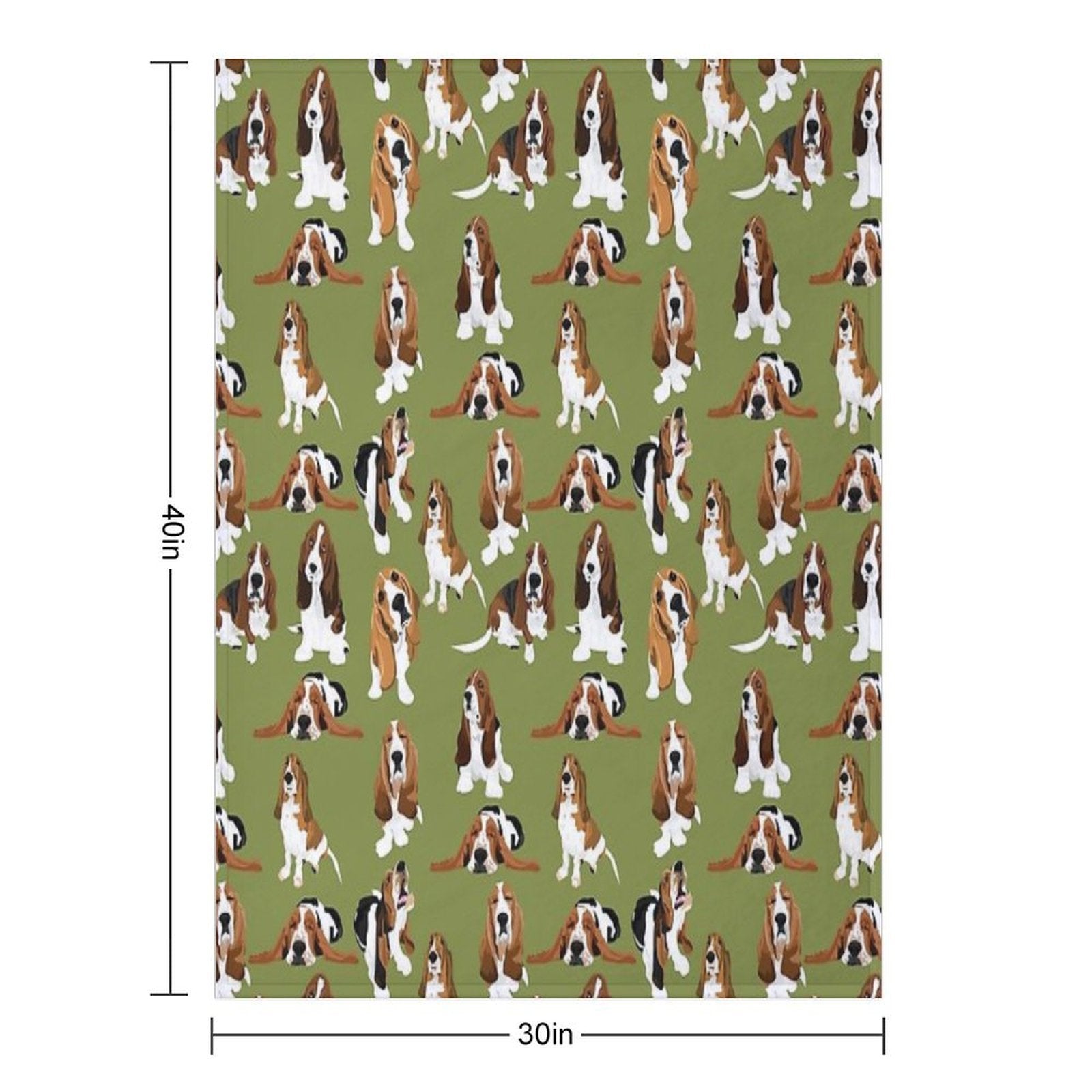 Basset Hound Eco-conscious Throw Blanket