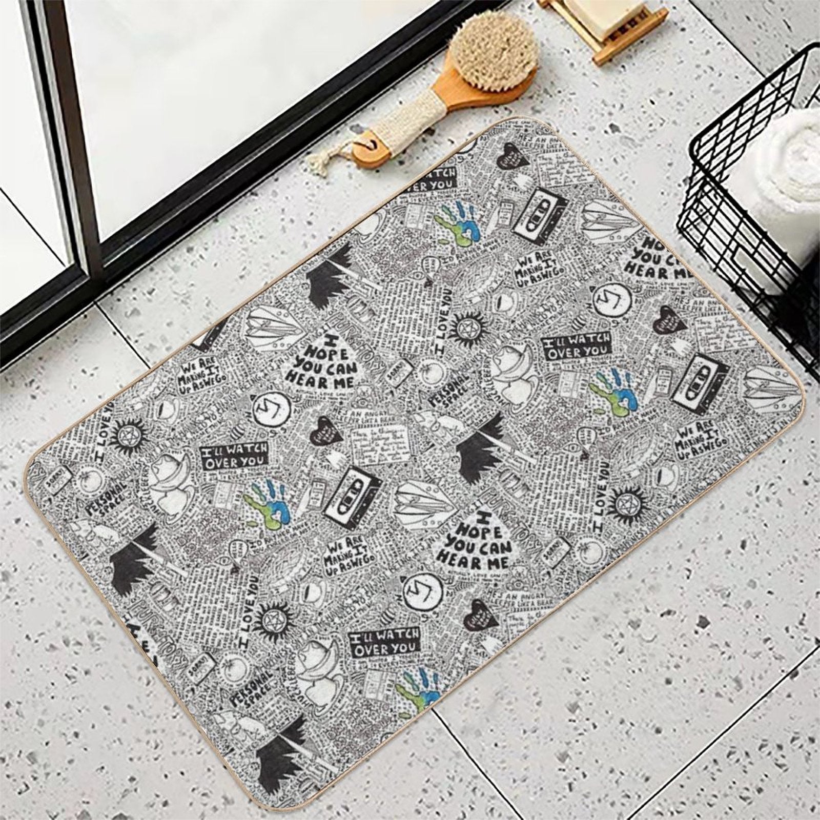 Deancas  Repositionable Bath Mat