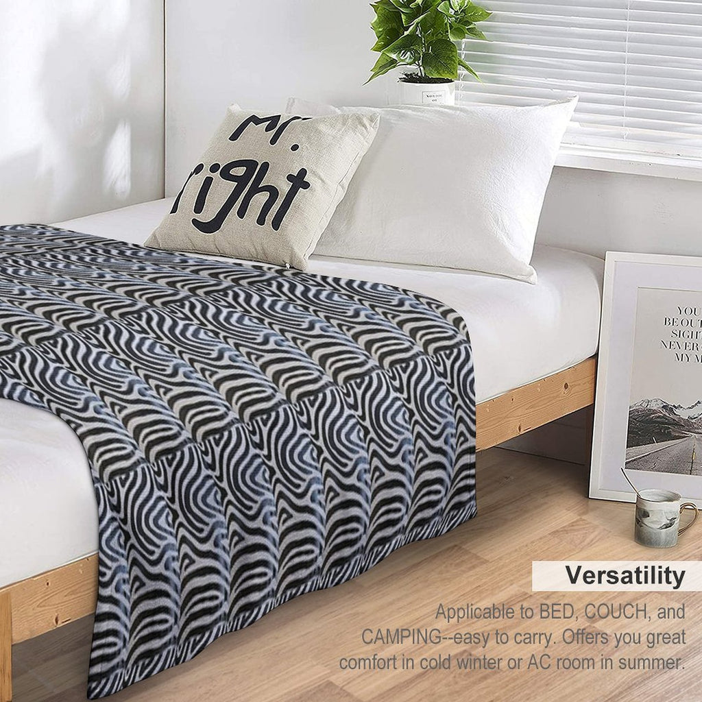 Unique Zebra Prints Plush Throw Blanket