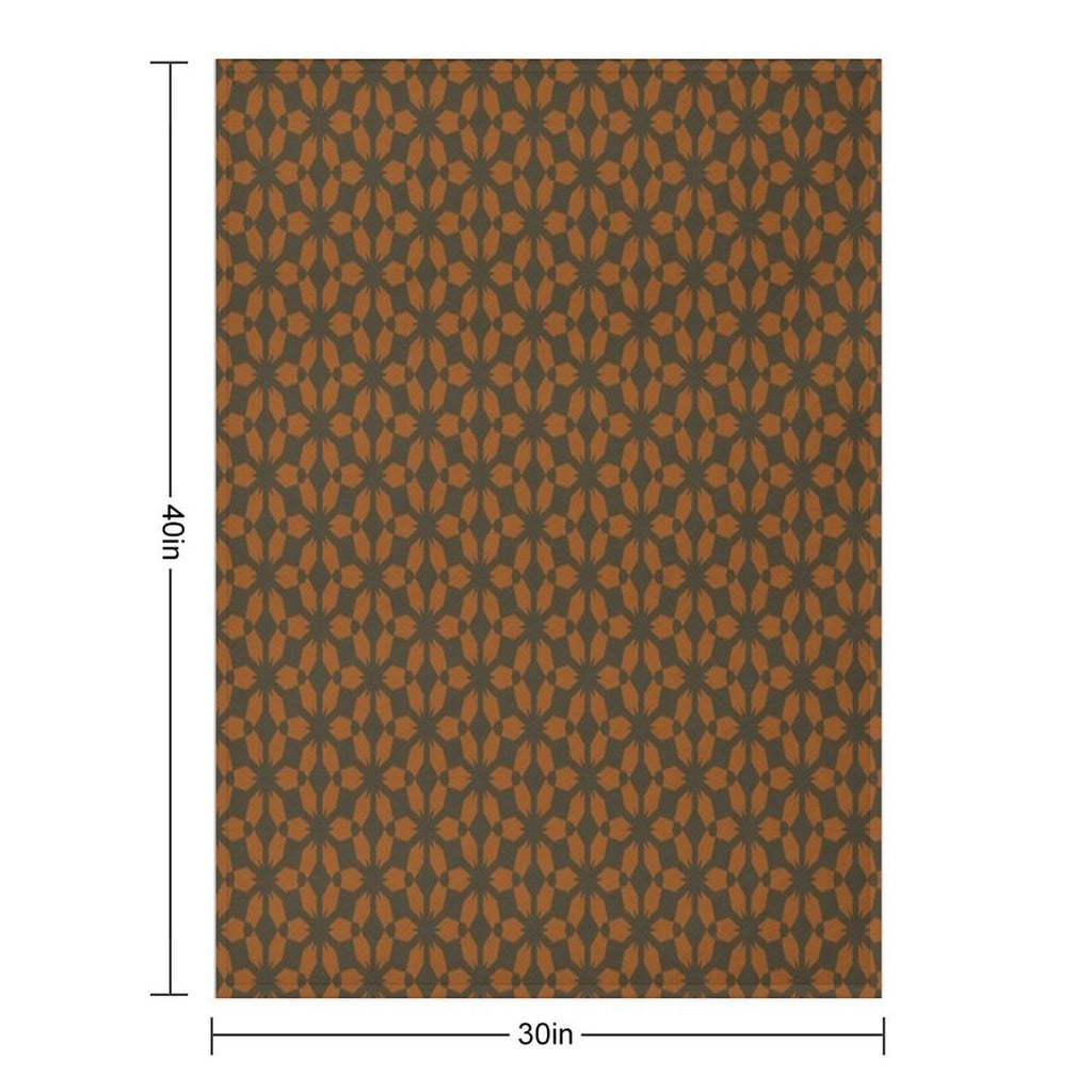 Minimalist Honeycomb Brown And Taupe Compact Throw Blanket