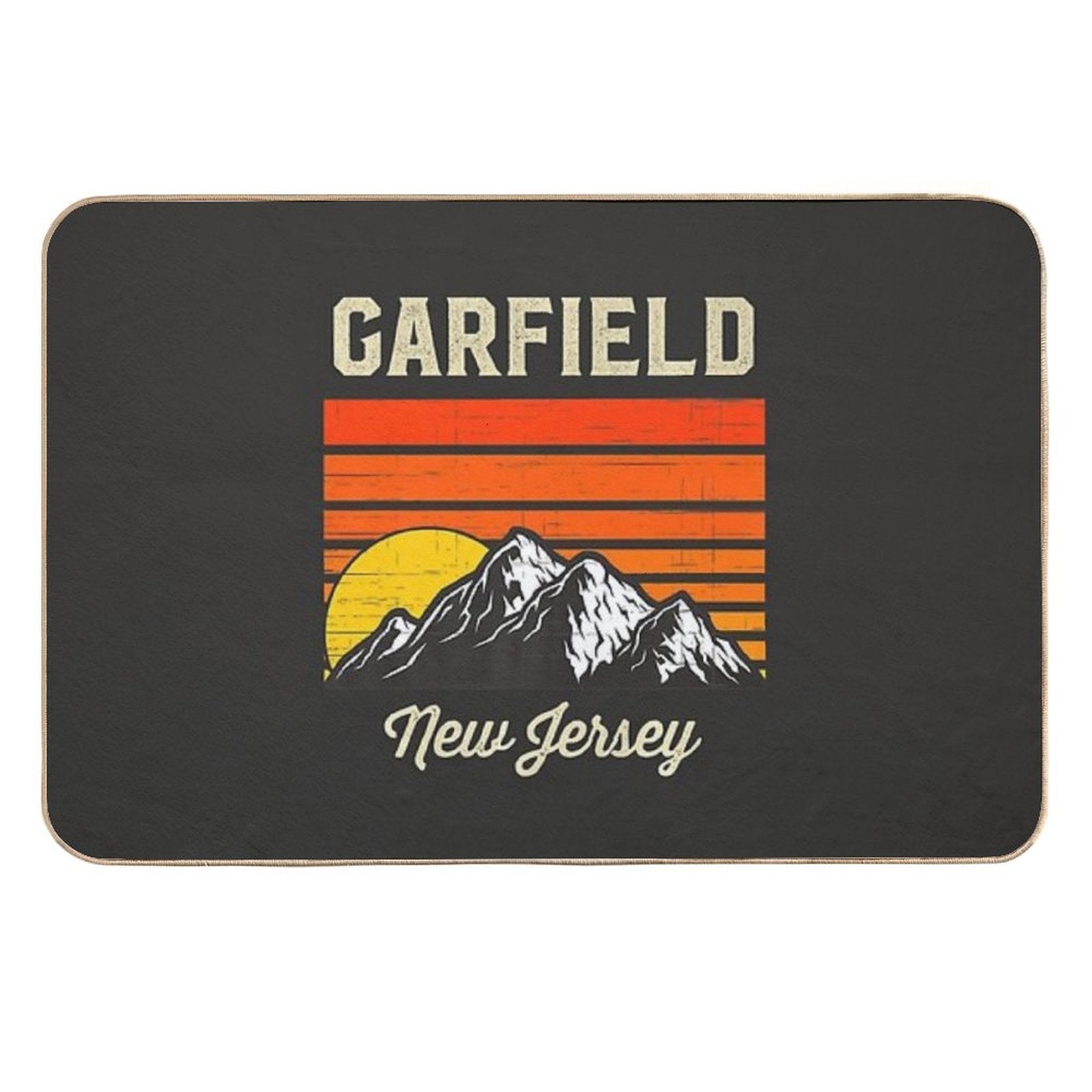 Garfield New Jersey Hometown City State USA  Eco-Friendly Bath Mat