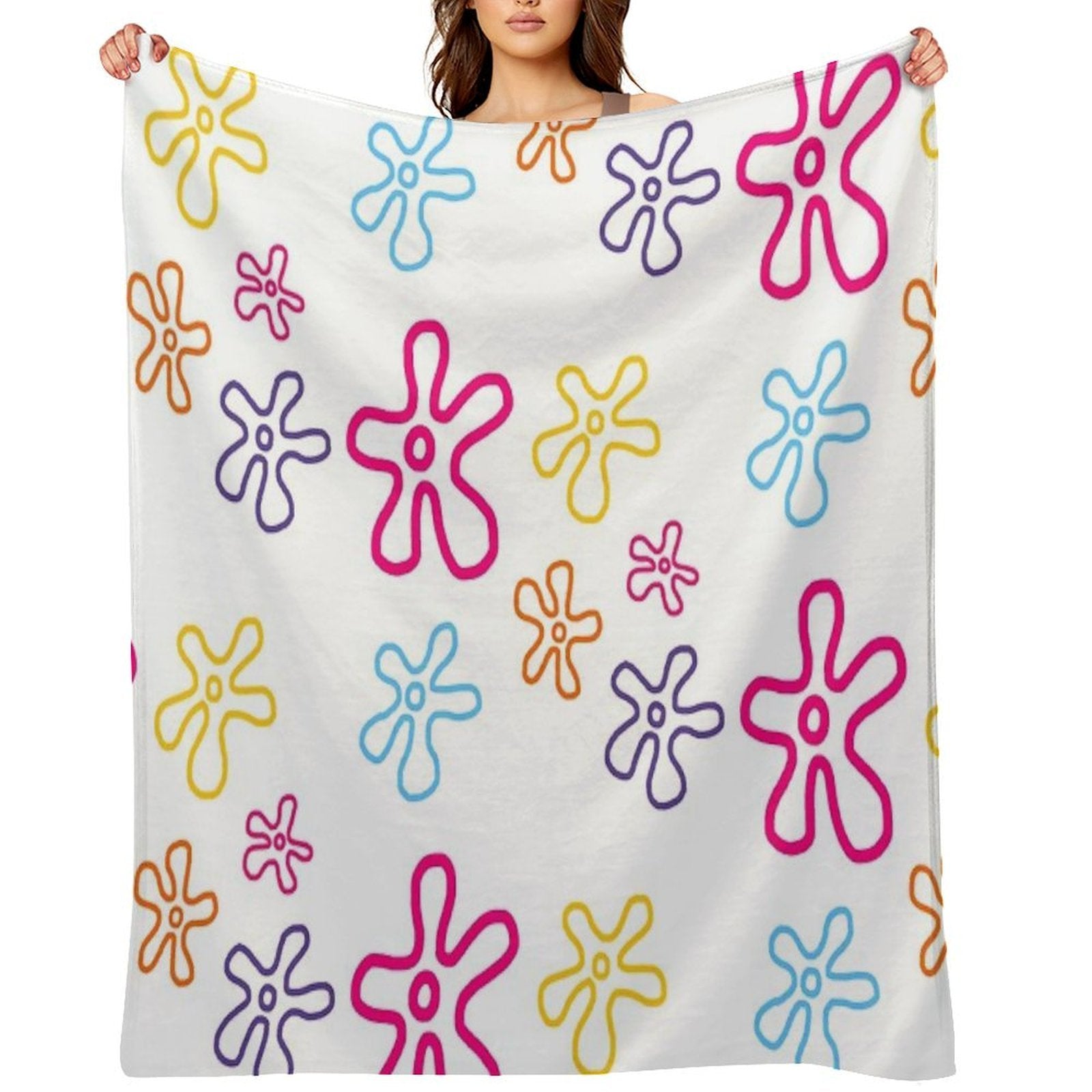 Spongebob Flowers Quick-dry Throw Blanket