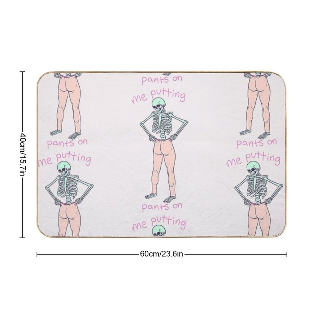 Backwards Pants  Repositionable Bath Mat