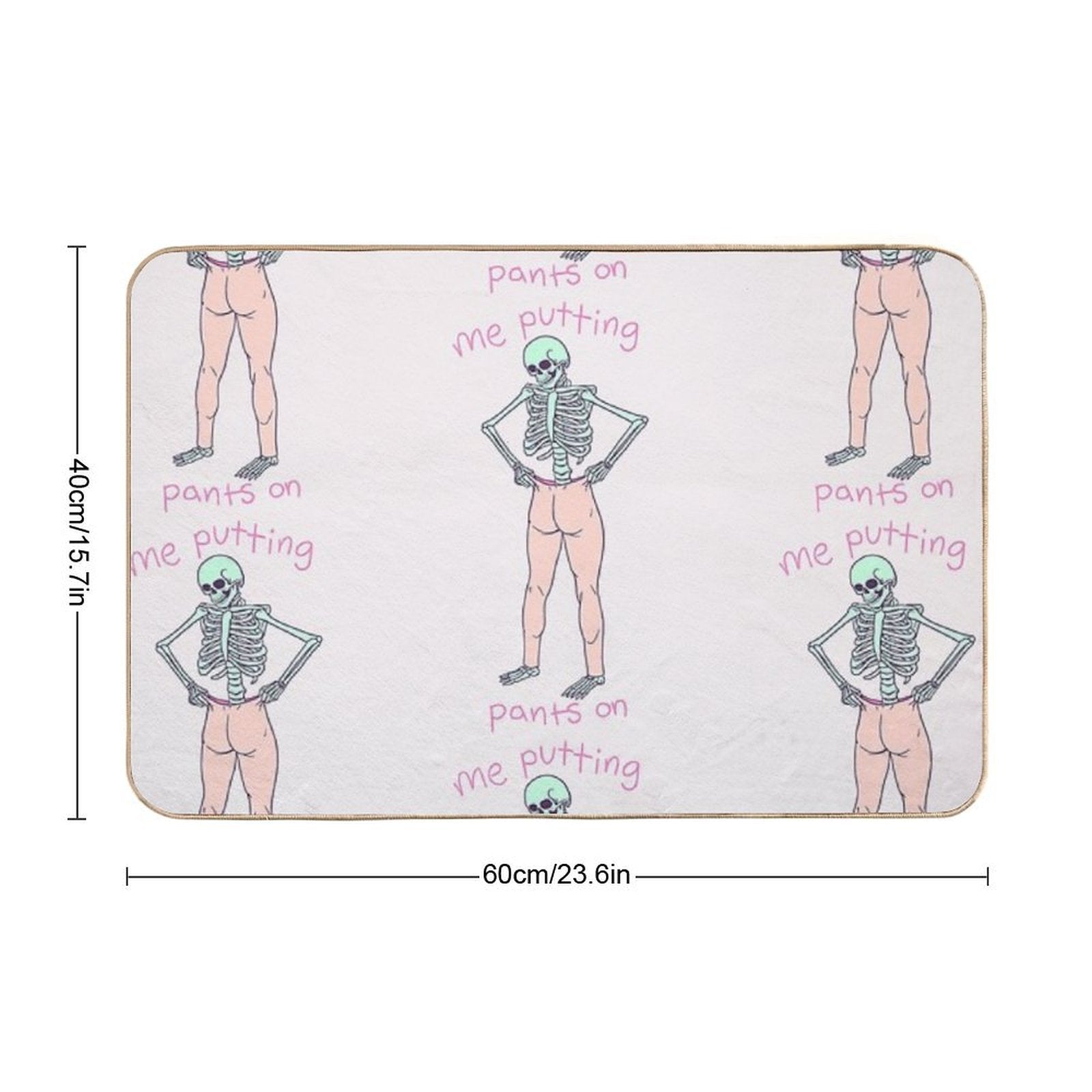 Backwards Pants  Repositionable Bath Mat