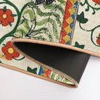 MEDIEVAL KNIGHT HORSEBACK AND RED WILD ROSES  High-Traffic Bath Mat