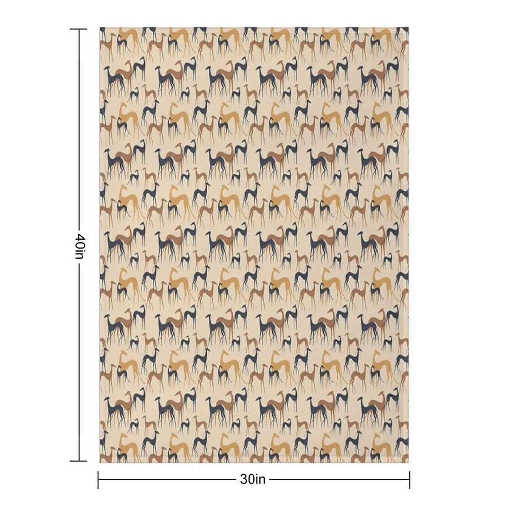 Galgos in Brown Quick-dry Throw Blanket