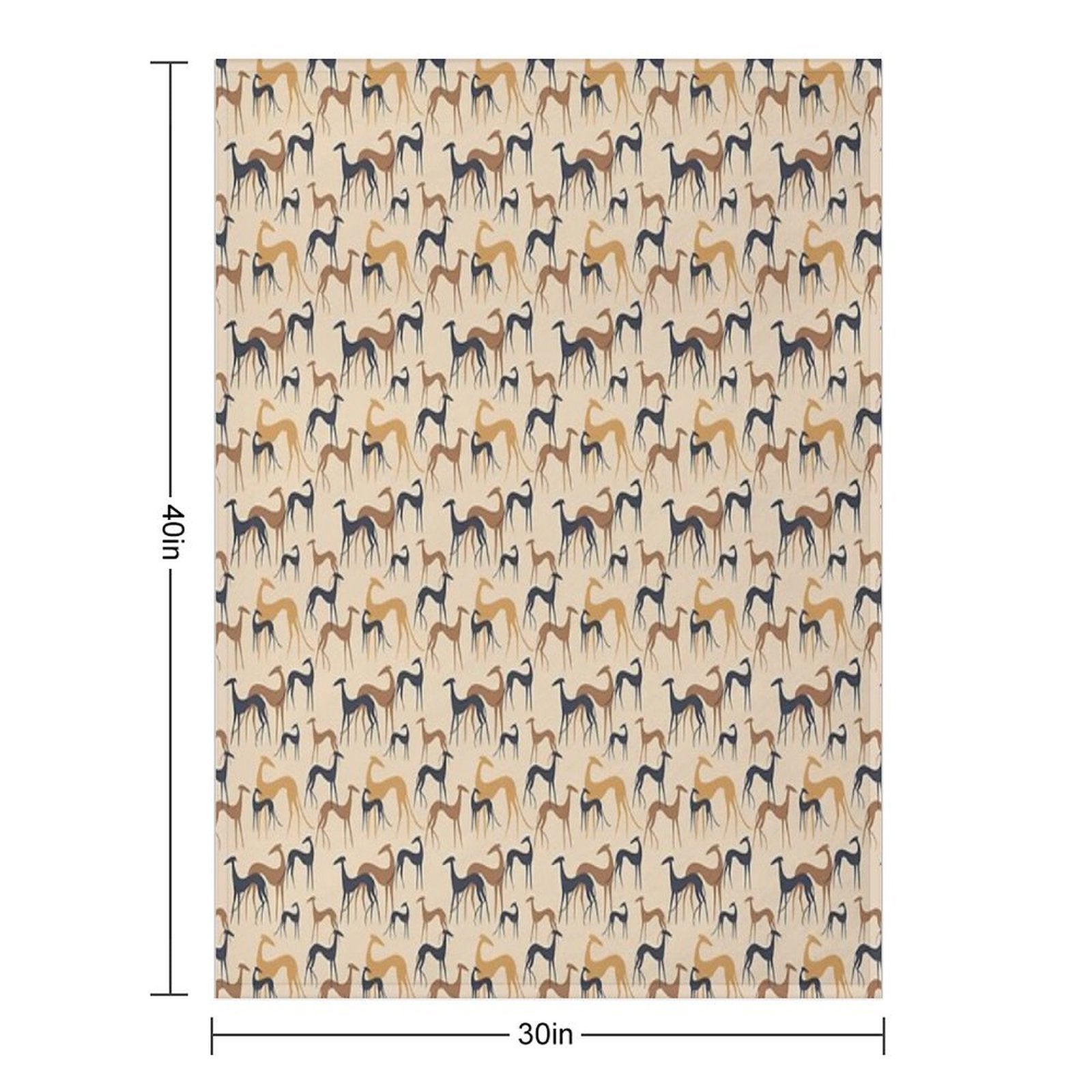 Galgos in Brown Quick-dry Throw Blanket