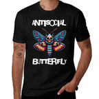 Antisocial Butterfly, Funny, with A Death Head Moth  Relaxed-fit T-Shirt