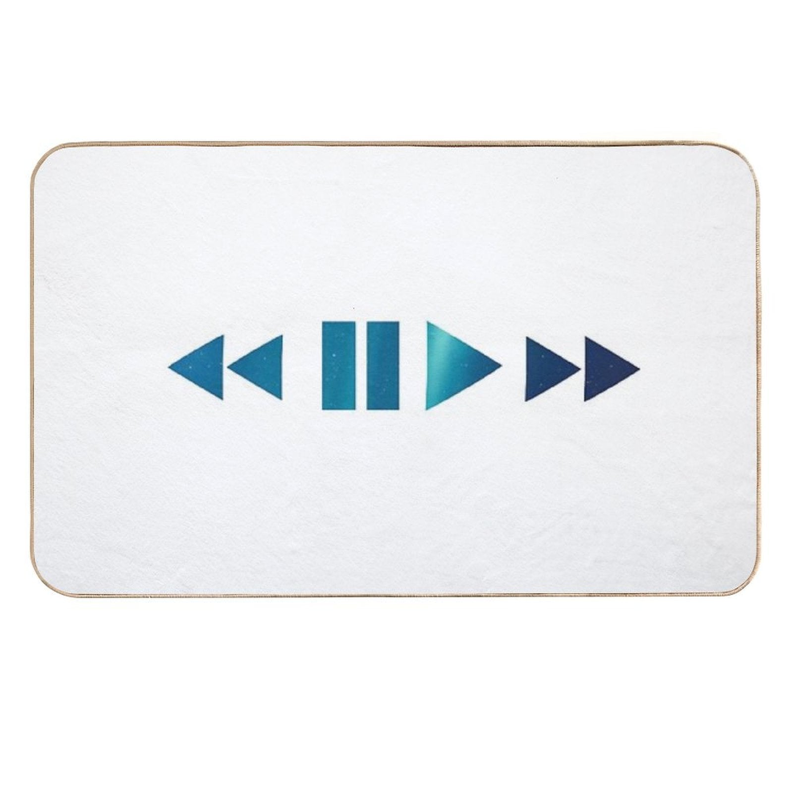 Space Stars Galaxy Aurora Night Music Play Button  Odorless Bath Mat