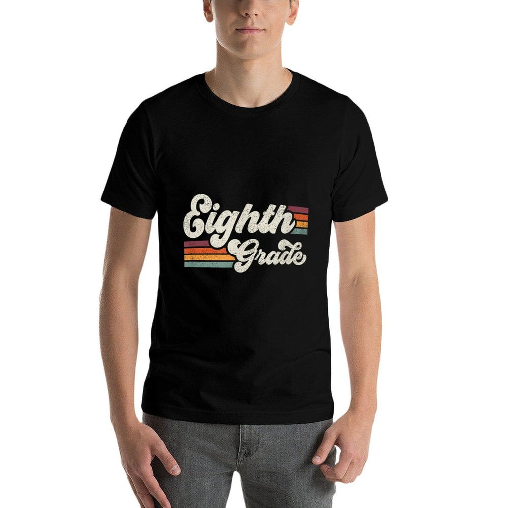 Retro Eighth Grade Teacher Back To School  Trendy Pattern T-Shirt