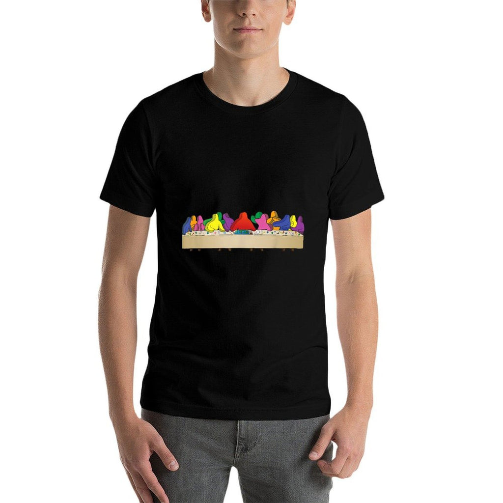 Da Vincis Painting with Board Game Meeples  Fade-proof Color T-Shirt