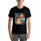 Shrimp Dunking on Shark Funny Fishing Meme Basketball  Soft T-Shirt