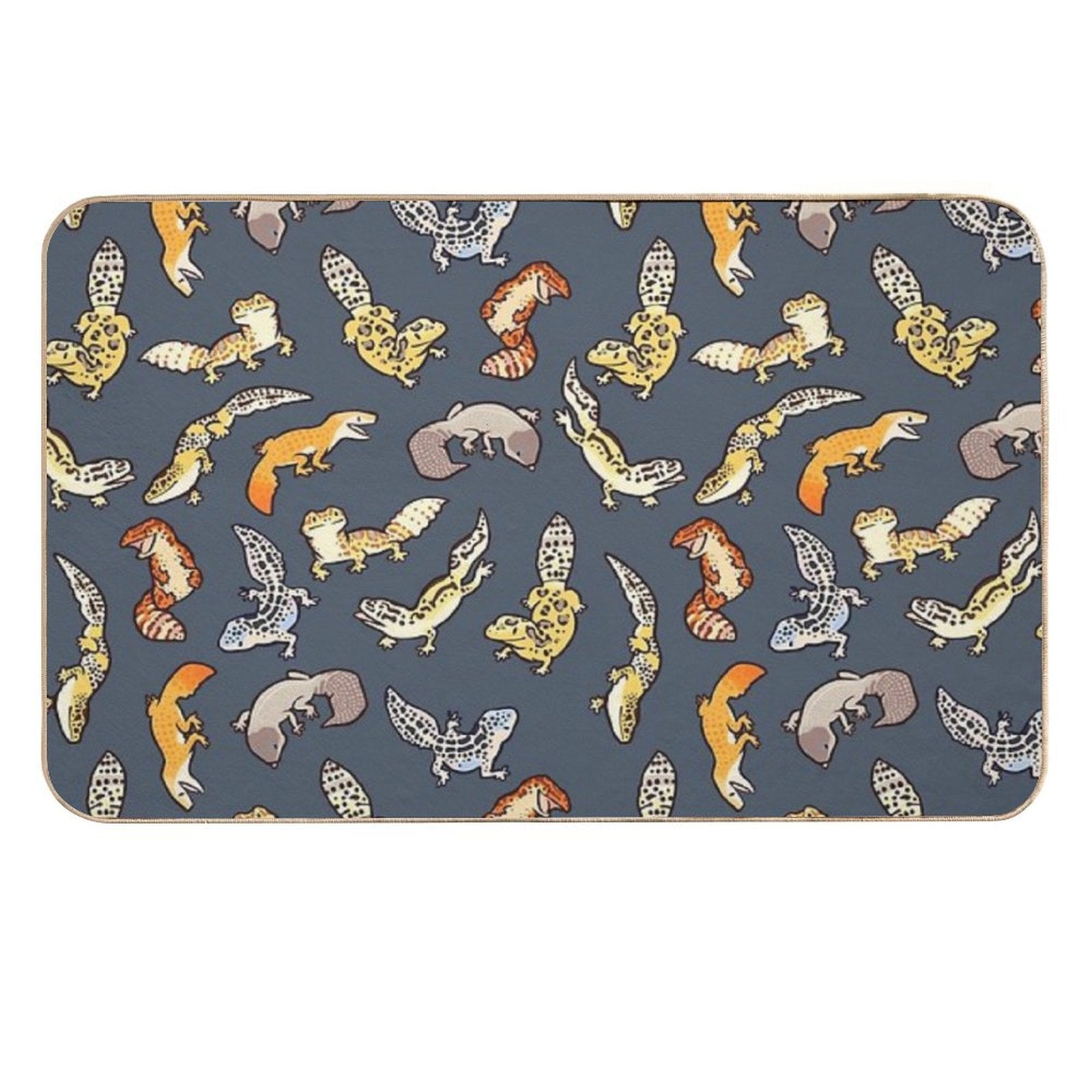 Chub Geckos in Dark Grey  Absorbent Bath Mat