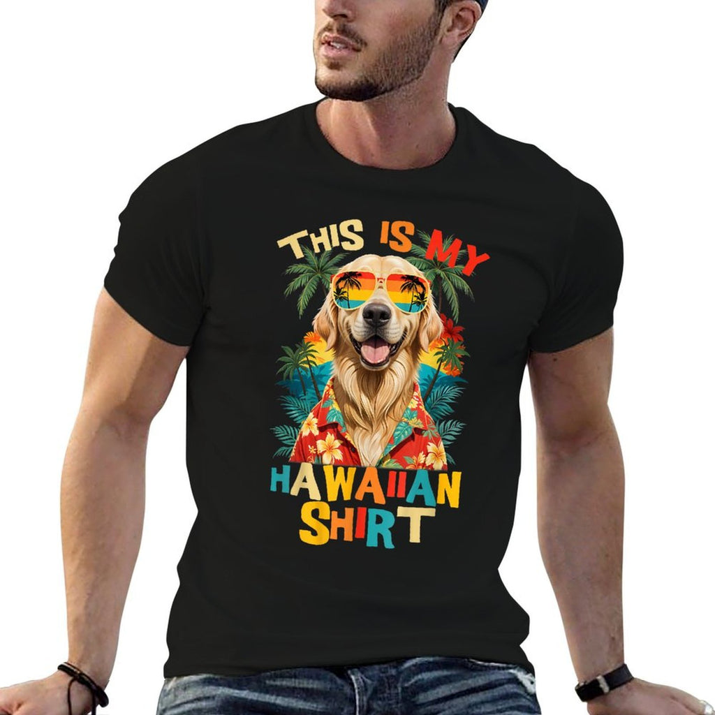 This Is My Hawaiian Tropical Luau Costume Party Hawaii  Wrinkle-resistant T-Shirt