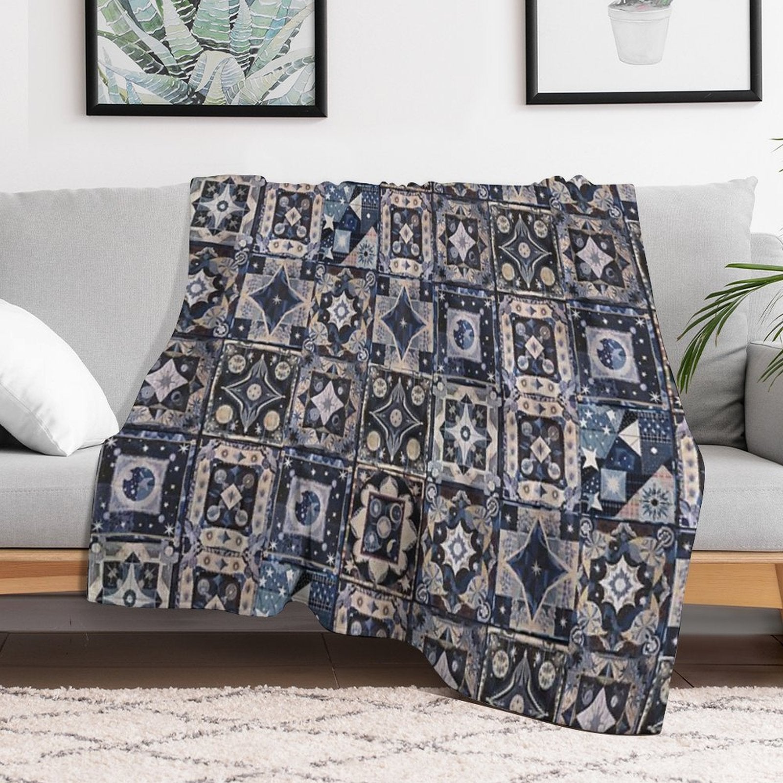 Whimsigoth Quilt Pattern 2025 Vintage  Stickers Decals DIY CRAFTS Sustainable Throw Blanket