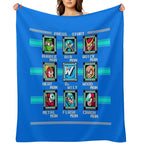 Megaman 2 Stage Select Velvety-soft Throw Blanket
