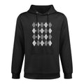 Retro Vintage Grey Argyle Plaid Knit Pattern Unisex Design Hoodie