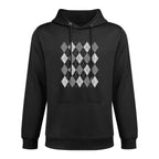 Retro Vintage Grey Argyle Plaid Knit Pattern Unisex Design Hoodie