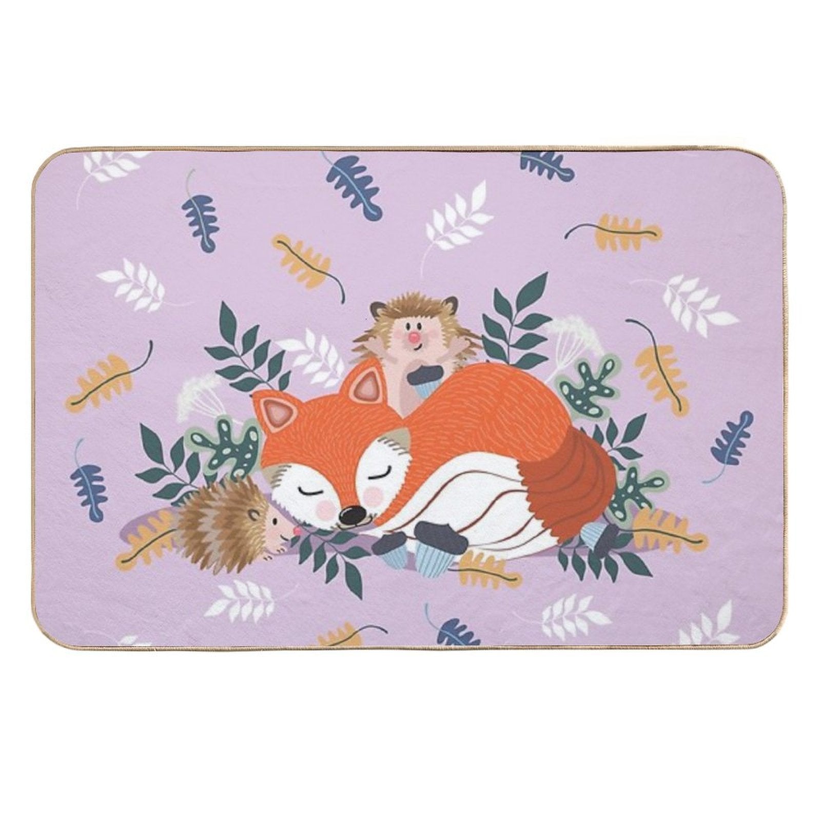 Little Fox Sleeping  Non-Slip Bath Mat