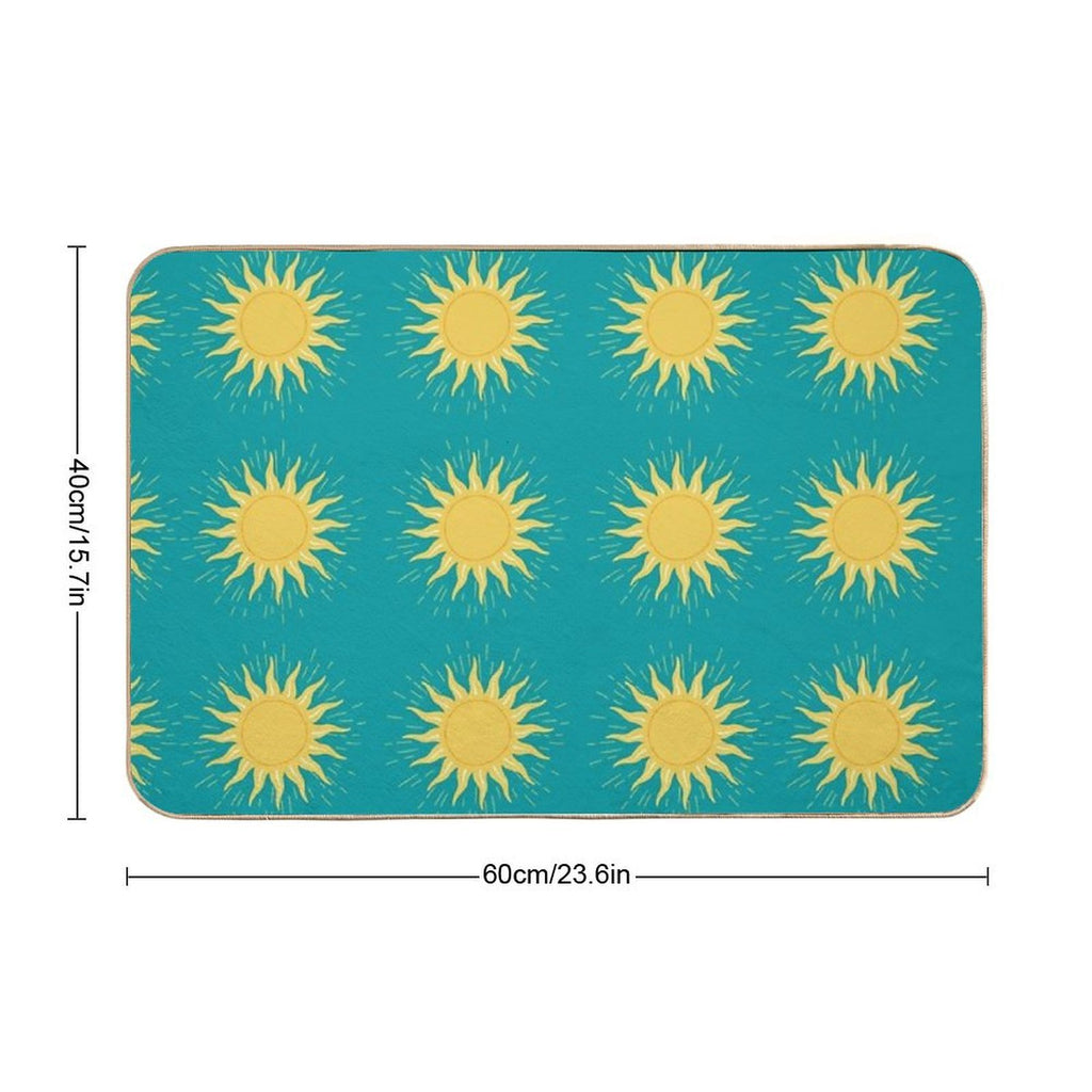 Sunny Pattern Durable Bath Mat
